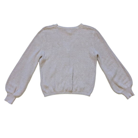 Joie Plush Button Down Cardigan Sweater Lavendar Purple Chenille Medium Balloon - Picture 3 of 5